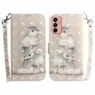 For Samsung Galaxy M13 4G 3D Colored Horizontal Flip Leather Phone Case(Squirrels) - 1
