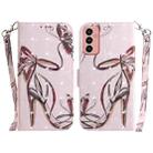For Samsung Galaxy M13 4G 3D Colored Horizontal Flip Leather Phone Case(Butterfly High-heeled) - 1