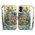 For Xiaomi Poco M4 5G 3D Colored Horizontal Flip Leather Phone Case(Zoo) - 1