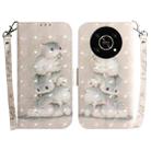 For Honor X9/X9 5G 3D Colored Horizontal Flip Leather Phone Case(Squirrels) - 1