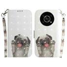 For Honor X9/X9 5G 3D Colored Horizontal Flip Leather Phone Case(Pug) - 1