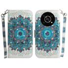For Honor X9/X9 5G 3D Colored Horizontal Flip Leather Phone Case(Peacock Wreath) - 1