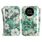 For Honor X9/X9 5G 3D Colored Horizontal Flip Leather Phone Case(Watercolor Flower) - 1