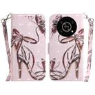 For Honor X9/X9 5G 3D Colored Horizontal Flip Leather Phone Case(Butterfly High-heeled) - 1