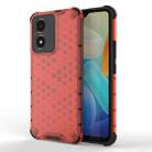 For vivo Y02s Honeycomb Phone Case(Red) - 1