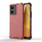 For vivo Y16 4G Global Honeycomb Phone Case(Red) - 1