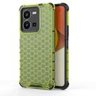 For vivo Y35 4G Global/Y22s 4G Global Honeycomb Phone Case(Green) - 1