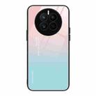 For Huawei Mate 50 Colorful Painted Glass Phone Case(Blue Sky) - 1