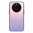 For Huawei Mate 50 Colorful Painted Glass Phone Case(Purple Sky) - 1