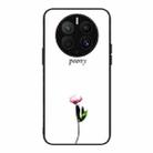 For Huawei Mate 50 Pro Colorful Painted Glass Phone Case(A Flower) - 1