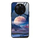 For Huawei Mate 50 Pro Colorful Painted Glass Phone Case(Moon Hill) - 1