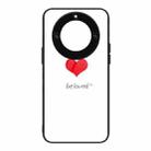 For Honor X40 Colorful Painted Glass Phone Case(Red Heart) - 1