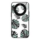 For Honor X40 Colorful Painted Glass Phone Case(Banana Leaf) - 1