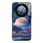 For Honor X40 Colorful Painted Glass Phone Case(Moon Hill) - 1