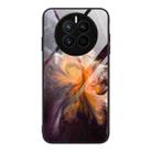 For Huawei Mate 50 Marble Pattern Glass Protective Phone Case(Typhoon) - 1