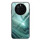 For Huawei Mate 50 Marble Pattern Glass Protective Phone Case(Water Waves) - 1