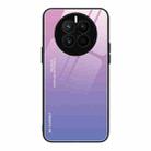 For Huawei Mate 50 Gradient Color Glass Phone Case(Pink Purple) - 1
