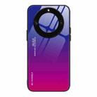 For Honor X40 Gradient Color Glass Phone Case(Purple Red) - 1