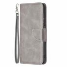 For Samsung Galaxy A04 4G Lambskin Texture Pure Color Flip Leather Phone Case(Grey) - 3