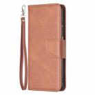 For Samsung Galaxy A04 4G Lambskin Texture Pure Color Flip Leather Phone Case(Brown) - 3