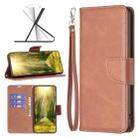 For Samsung Galaxy A23e 5G Lambskin Texture Pure Color Flip Leather Phone Case(Brown) - 1