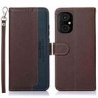 For Xiaomi Poco M5 5G / 4G KHAZNEH Litchi Texture Leather RFID Phone Case(Brown) - 1