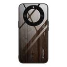 For Honor X40 Wood Grain Glass Phone Case(Black) - 1