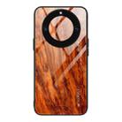 For Honor X40 Wood Grain Glass Phone Case(Light Brown) - 1