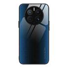 For Huawei Mate 50 Pro Texture Gradient Glass TPU Phone Case(Blue) - 1