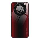 For Honor X40 Texture Gradient Glass TPU Phone Case(Red) - 1