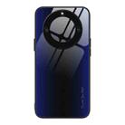 For Honor X40 Texture Gradient Glass TPU Phone Case(Dark Blue) - 1