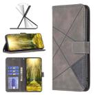 For Samsung Galaxy A04 4G Magnetic Buckle Rhombus Texture Leather Phone Case(Grey) - 1