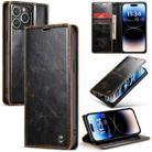 For iPhone 14 Pro CaseMe 003 Crazy Horse Texture Leather Phone Case(Coffee) - 1