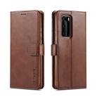 For Huawei P40 Pro LC.IMEEKE Calf Texture Horizontal Flip Leather Case, with Holder & Card Slots & Wallet & Photo Frame(Coffee) - 1