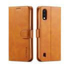 For Galaxy A01 LC.IMEEKE Calf Texture Horizontal Flip Leather Case, with Holder & Card Slots & Wallet & Photo Frame(Brown) - 1