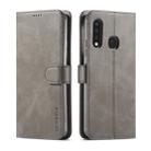 For Galaxy A70e LC.IMEEKE Calf Texture Horizontal Flip Leather Case, with Holder & Card Slots & Wallet & Photo Frame(Grey) - 1