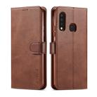 For Galaxy A70e LC.IMEEKE Calf Texture Horizontal Flip Leather Case, with Holder & Card Slots & Wallet & Photo Frame(Coffee) - 1