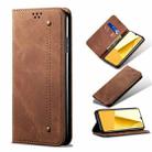 For vivo Y16 4G Global/Y02s 4G Global Denim Texture Leather Phone Case(Brown) - 1
