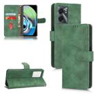 For Realme V23 5G / OPPO A57 5G Skin Feel Magnetic Flip Leather Phone Case(Green) - 1