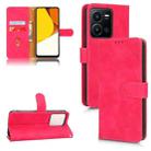 For vivo Y22s / Y35 Skin Feel Magnetic Flip Leather Phone Case(Rose Red) - 1