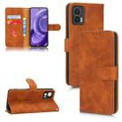 For Motorola Edge 30 Lite / 30 Neo Skin Feel Magnetic Flip Leather Phone Case(Brown) - 1