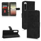 For Sony Xperia 5 IV Skin Feel Magnetic Flip Leather Phone Case(Black) - 1