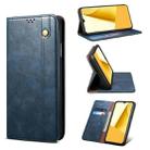 For vivo Y16 4G Global/Y02s 4G Global Oil Wax Crazy Horse Texture Leather Phone Case(Blue) - 1