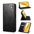 For vivo Y35 4G Global/Y22/Y22s Oil Wax Crazy Horse Texture Leather Phone Case(Black) - 1