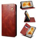 For Huawei Mate 50 Oil Wax Crazy Horse Texture Leather Phone Case(Brown) - 1