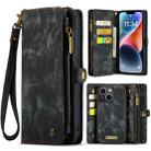 For iPhone 14 Plus CaseMe 008 Detachable Multifunctional Leather Phone Case(Black) - 1
