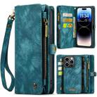 For iPhone 14 Pro CaseMe 008 Detachable Multifunctional Leather Phone Case(Blue) - 1