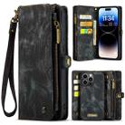 For iPhone 14 Pro Max CaseMe 008 Detachable Multifunctional Leather Phone Case(Black) - 1