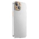 For iPhone 14 PC Crystal Clear Frosted Phone Case(Gold) - 1