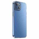 For iPhone 14 PC Crystal Clear Frosted Phone Case(Blue) - 1